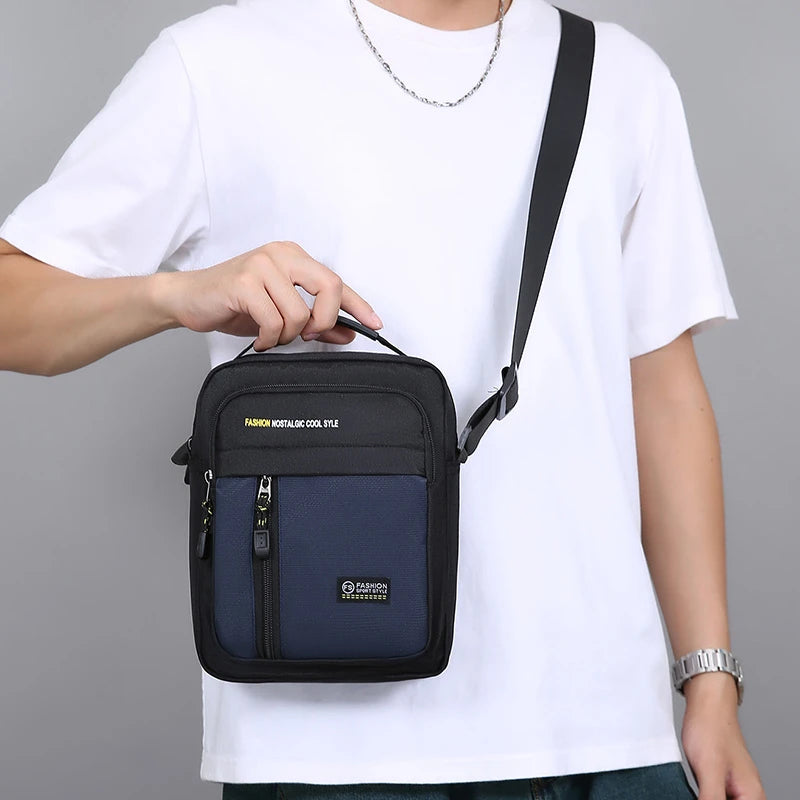 Men Crossbody Bag Single Shoulder Bags Big Capacity Storage Bag Fashion Multi-Pockets Business Crossbody Bags