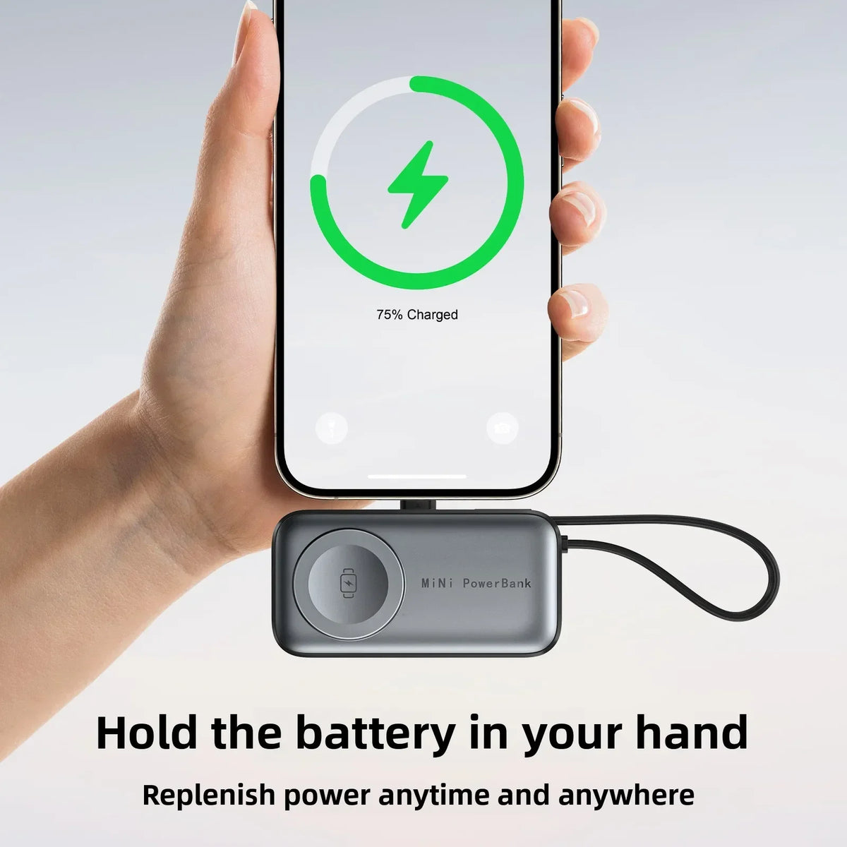 Mini Magnetic Power Bank 5000mAh with Bracket Digital Display Portable External Battery for Iphone Xiaomi Watch Earphone Phone