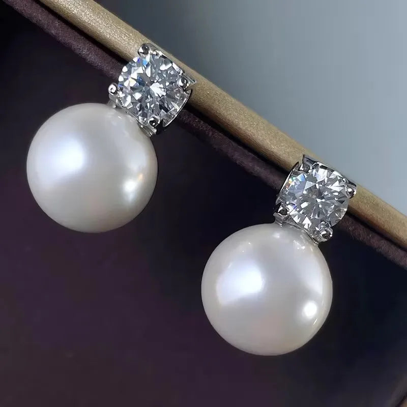 CAOSHI Simple Elegant Hoop Earrings with Simulated Pearl Female Graceful Jewelry for Engagement Daily Party Accessories Gift