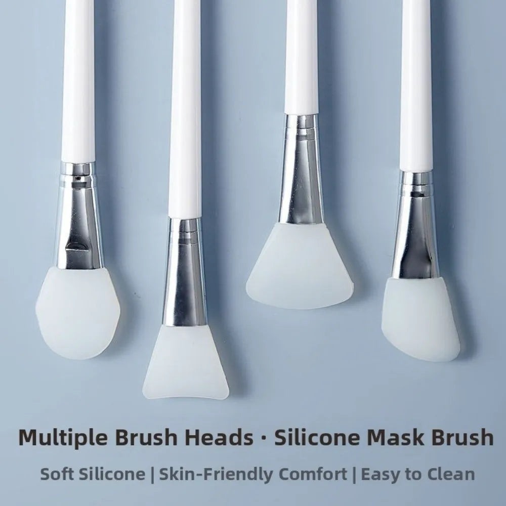 New DIY Silicone Facial Mask Brush Reusable White Face Mask Applicator Easy Clean Soft Head Makeup Tool Brush Skin Care Tools