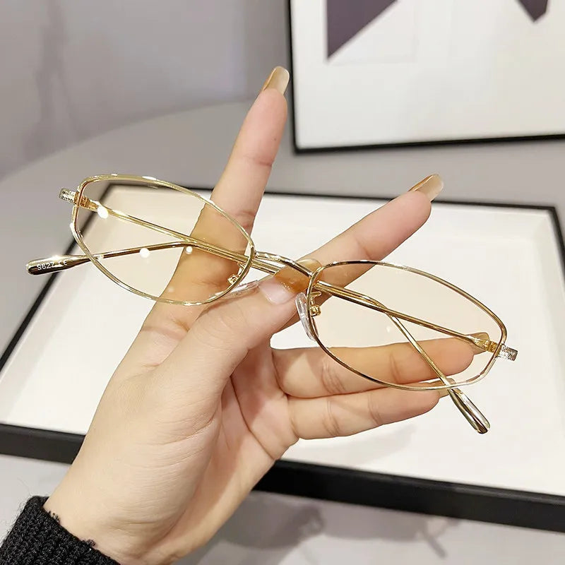 Luxury Brand Sunglasses For Women Men Oval Sun Glasses Brand Designer Retro Shades Metal Frame Eyewear TOP UV400