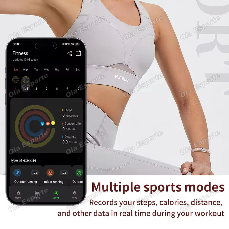 2026 New Fashion Women Smart Bracelet Sport Modes Fitness Tracker Heart Rate Health Monitor IP68 Waterproof Smart Watch Men Hw12