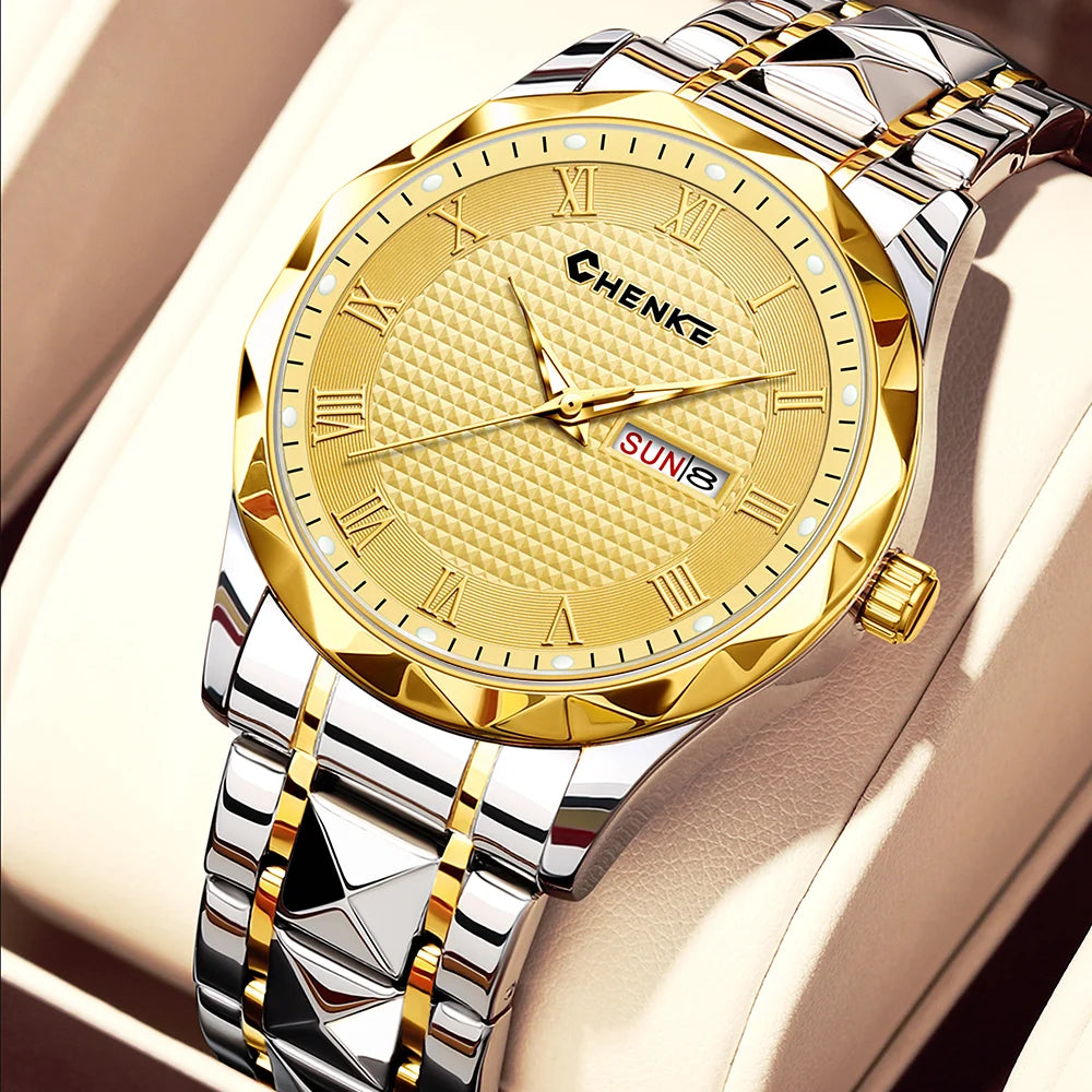 YaLaLuSi Stylish Men’s Bracelet Watch Casual Business and Elegant with Calendar and Clock – Perfect as a Gift