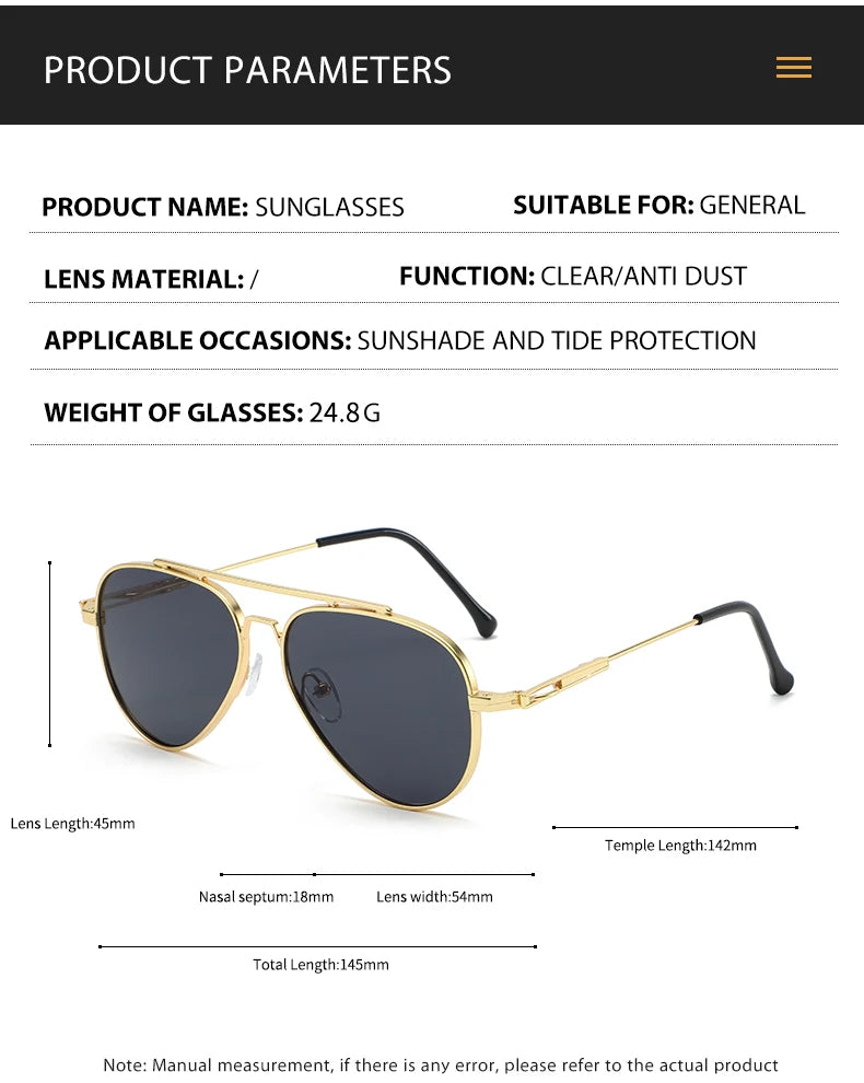 New Pilot Frame Sunglasses For Men's High-end Driving 2025 New Uv-proof Fashion Driving Sunglasses 2106