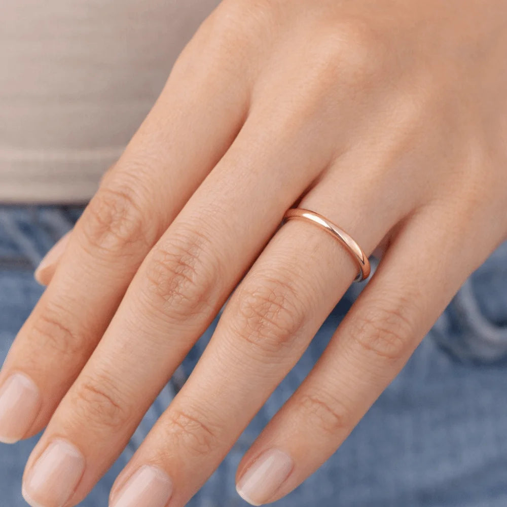 Durable Stackable Plain Band Rings 2MM Twist Design Thin Rings Minimalist Style Smooth Titanium Steel Rings Party Jewelry