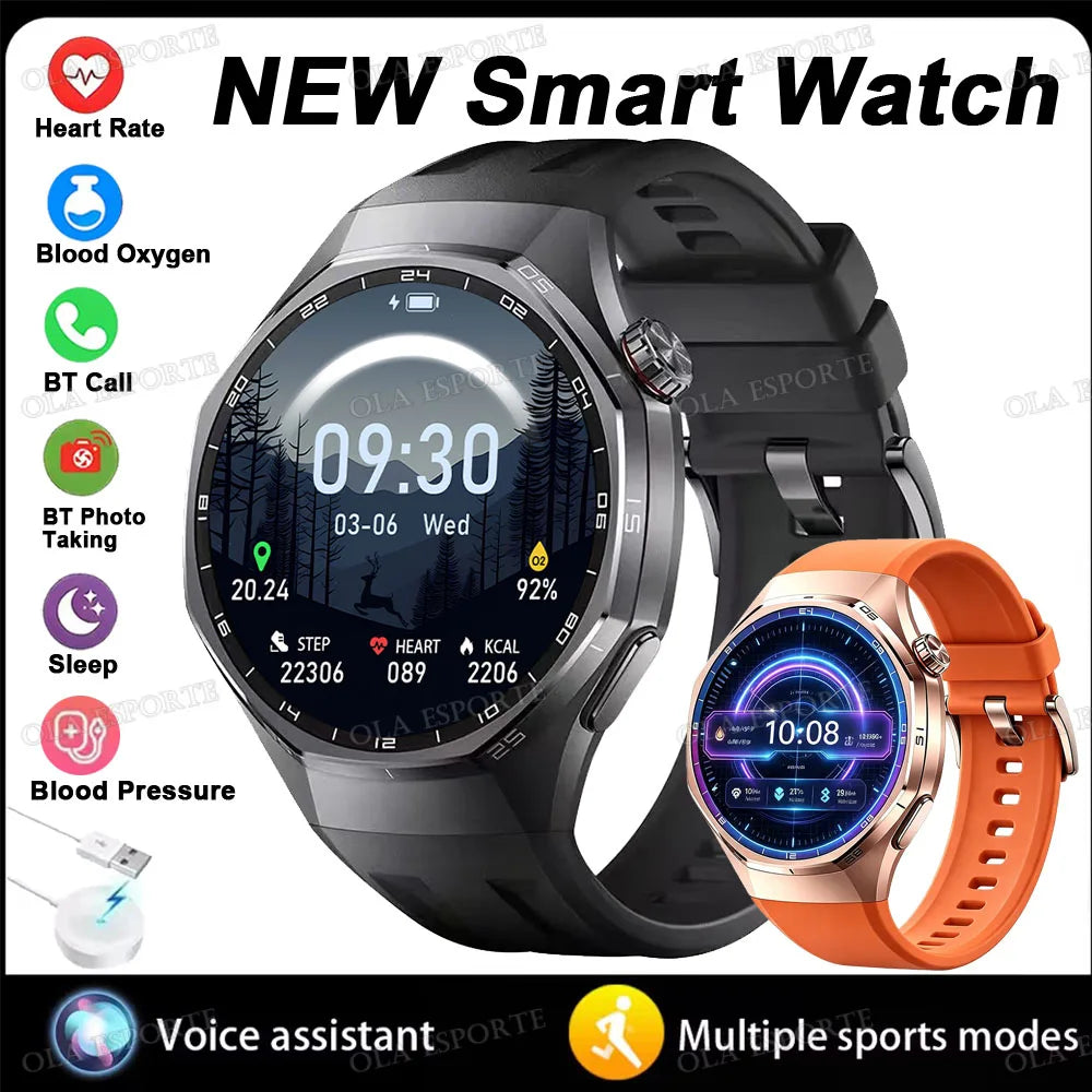 Business Smart Watch for Men HD Display Bluetooth Calling Fitness Tracker Heart Rate Sleep Monitor Stylish Wrist Watch 2026 ht22