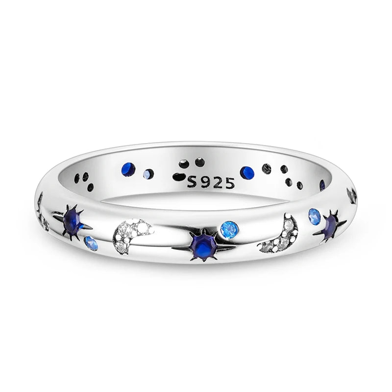 New Original 925 Sterling Silver Rings Stackable Infinite Silver Zircon Ring For Women Wedding Anniversary Birthday Jewelry Gift
