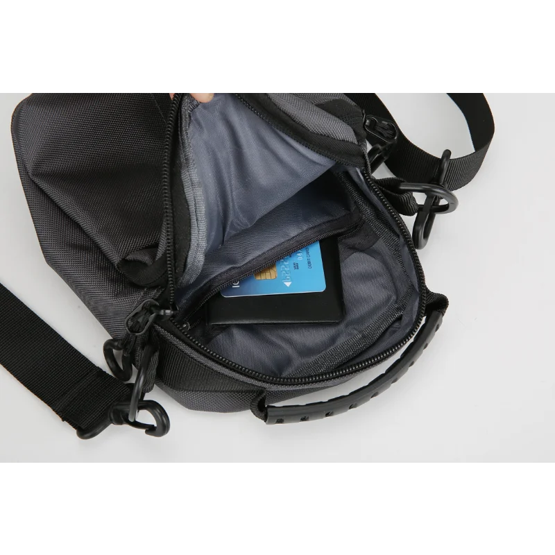Men's Crossbody Bag Multi-Pocket Oxford Sling Shoulder Pouch Compact Travel Daily Commute Organizer for Phone Essentials