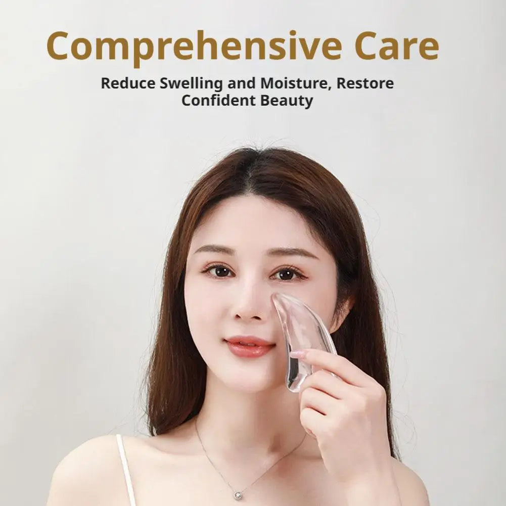 Transparent Gua Sha Facial Tool Guasha Massage Board SPA Eye Massager Scrapers Tools for Face Lifting, Wrinkle Relief