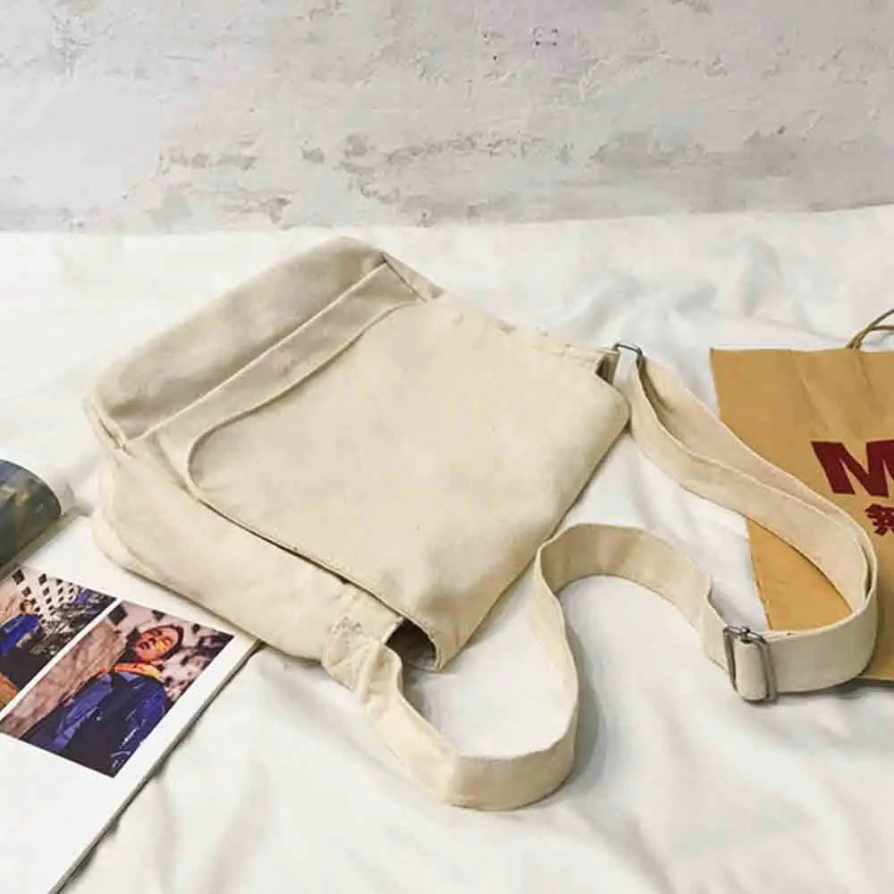 Crossbody Bags 2022 Women Canvas Youth Fashion Casual Shopping Shoulder Bag Large Capacity Solid Color Shoppers Handbags
