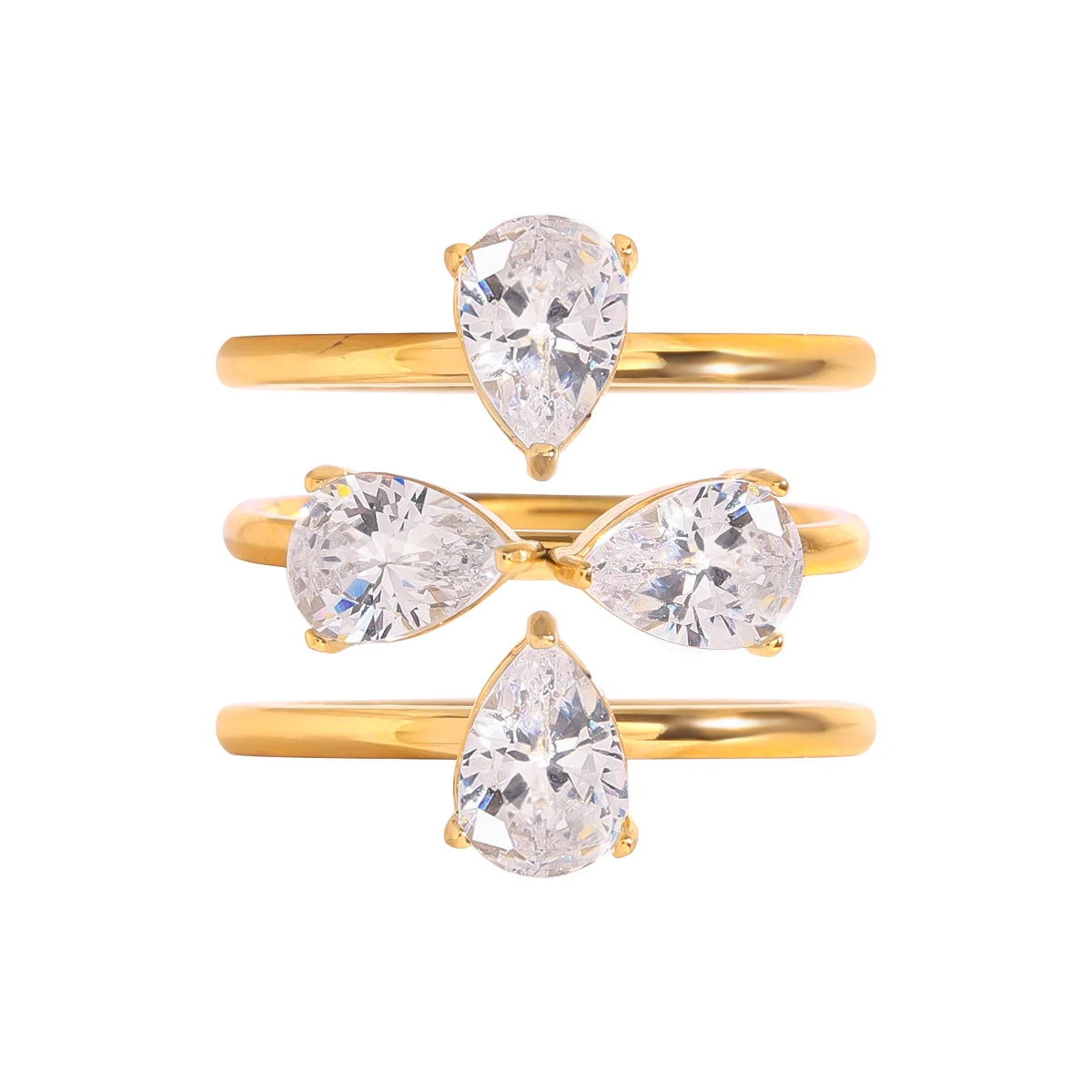 Yori Personalized Stackable Ring Set  Prevent Allergy Stainless Steel Gold Color Daily Wear Fashion Jewelry 2025 NEW
