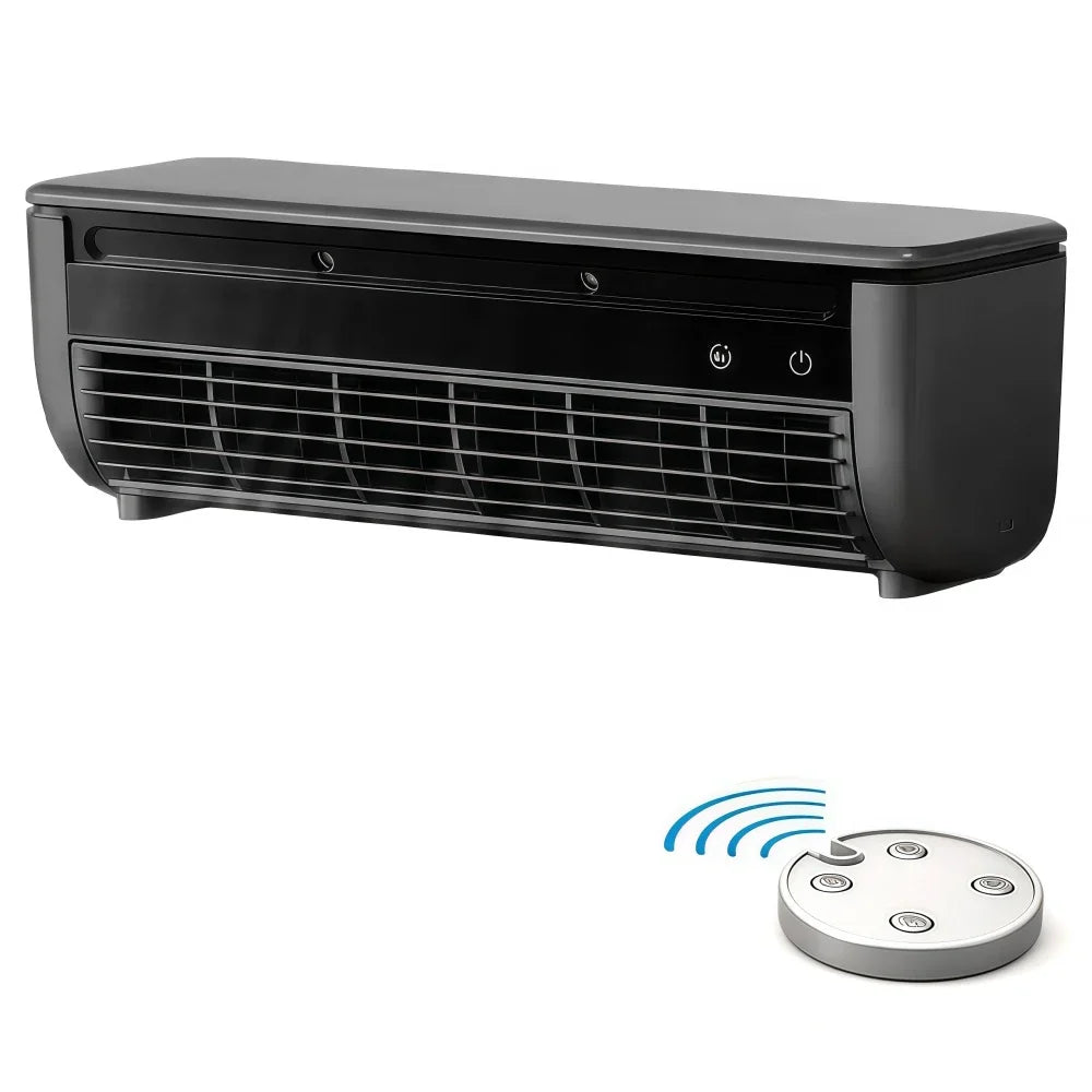 Mini Portable Wall Mount Air Conditioner with Core Cooling & Ice Mist,No-Drill Small Cooling Fan with Remote Control Home Office