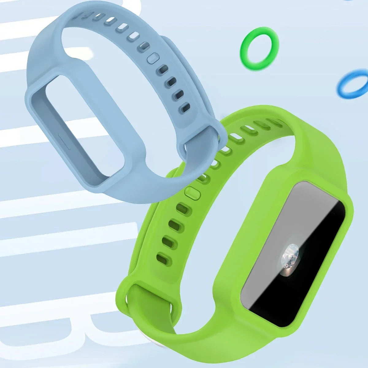 Fashion Band + Film For Xiaomi Smart Band 9 Active Smart Watch Strap Wristbands Bracelet For MiBand 9 Active Correa Accessories