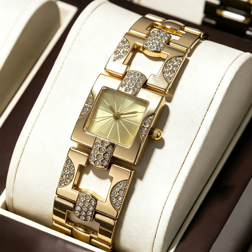 1 Piece New Fashion Hit Luxury High-End Women's Watch with Steel Band, Suitable for Wearing on Various Occasions
