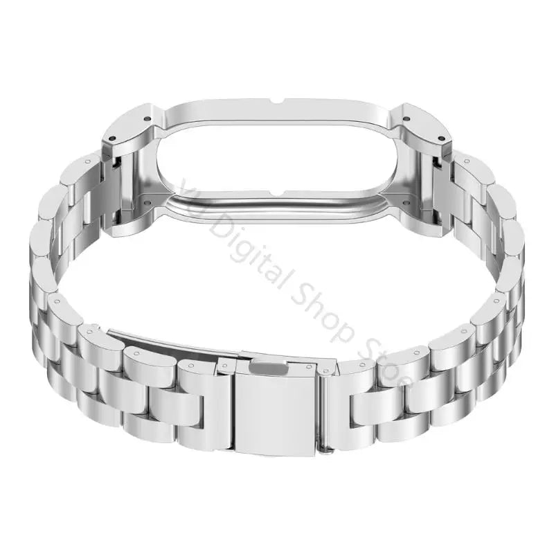 96BA Smartwatch Replacement Strap, Metal Bracelet Band with Link-Row Design for Commutes, Office Wear and Daily Use