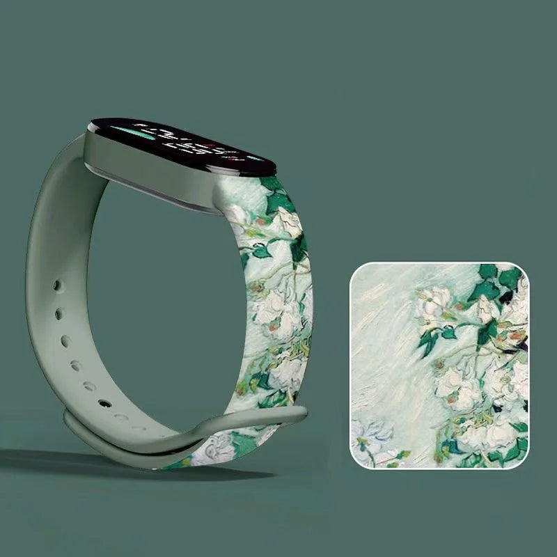 Wristband Bracelet Watchband 4 3 For Mi Band10 9 8 Bracelet Millet Strap Band MiBand 7 6 5 Smart Wriststrap Printing Accessories