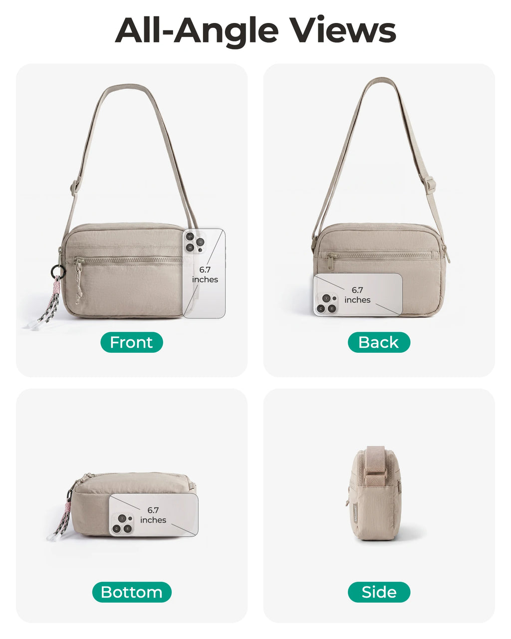 BAGSMART Cross Body Purse Small Crossbody Bags for Women Travel Purse Casual Shoulder Handbag Wallet