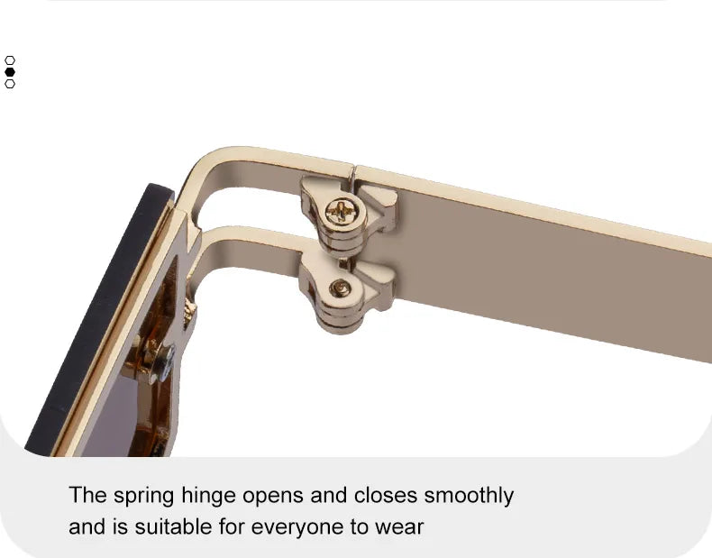 Premium Luxury Design One-piece Punk Sunglasses Men Women 2026 Fashion Metal Anti-reflective Outdoor Sun Shades Gafas UV400