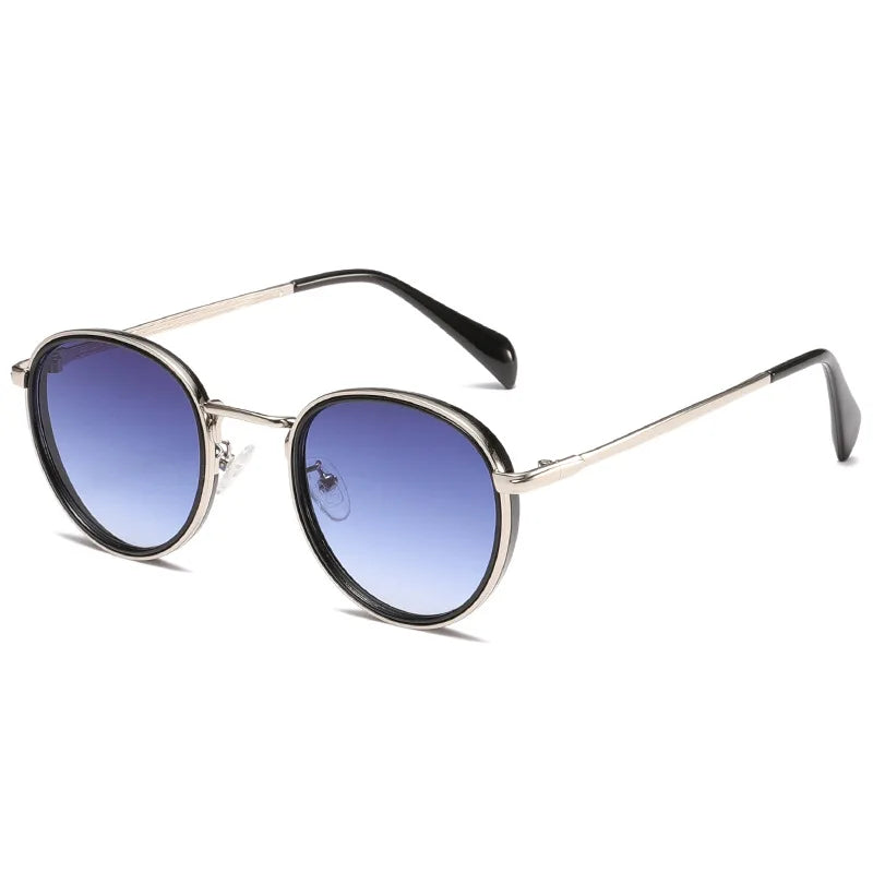 Round Frame Metal Sunglasses UV Protection Men Summer Women Retro Classic Stream Premium Sports T195