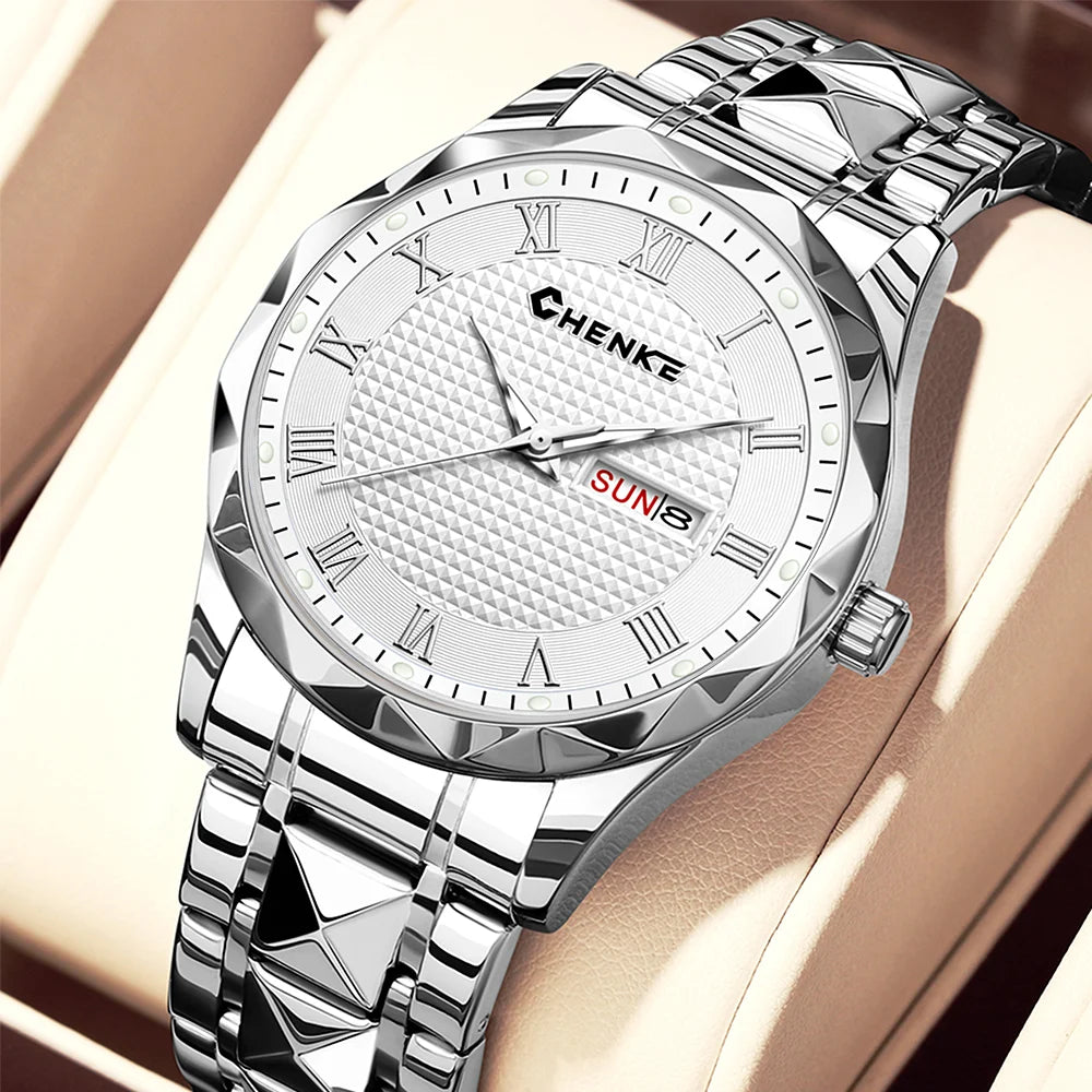 YaLaLuSi Stylish Men’s Bracelet Watch Casual Business and Elegant with Calendar and Clock – Perfect as a Gift