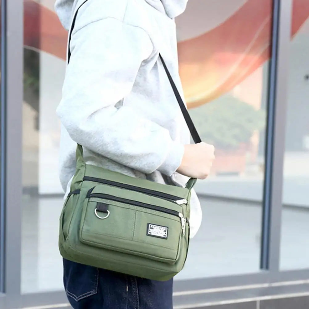 Mens Crossbody Bag Single Shoulder Bags Big Capacity Multi-Pockets Storage Bag Fashion Handbag Business Crossbody Bags