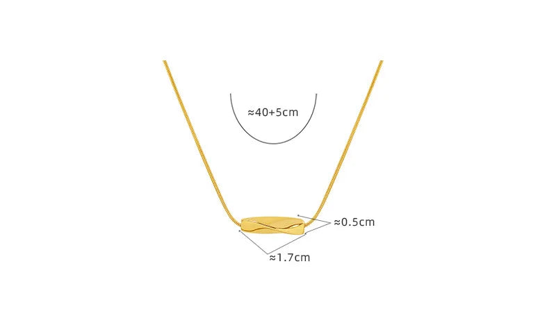 Minimalist Stainless Steel Necklace For Women 18K Gold Plated No Tarnish Waterproof Women's Spiral Pendant Neck Chain Necklaces