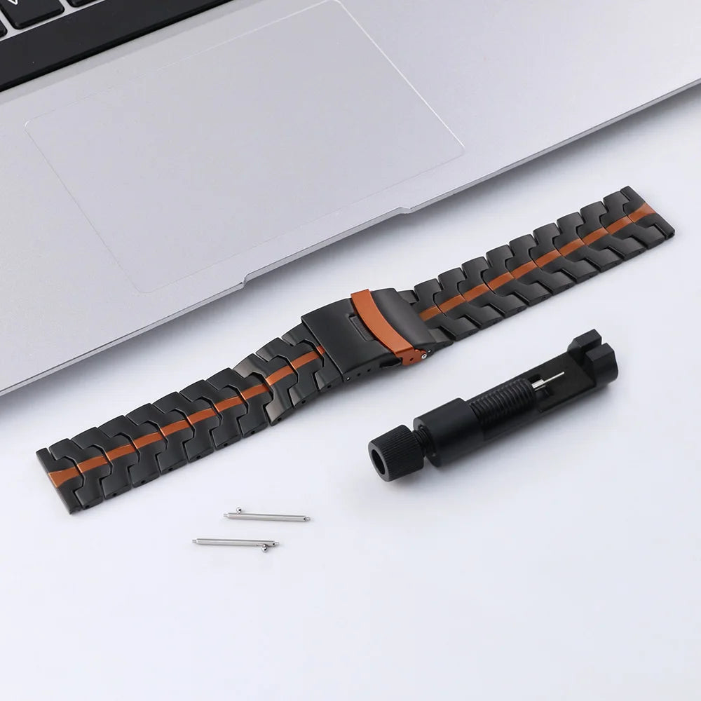 22mm 20mm Watch Band For Amazfit GTS/GTS 2/ GTS 2e/GTS 2mini/Active2 Xiaomi S4 S3 S2 Huawei Watch GT5/4 GT3 Stainless Steel Band