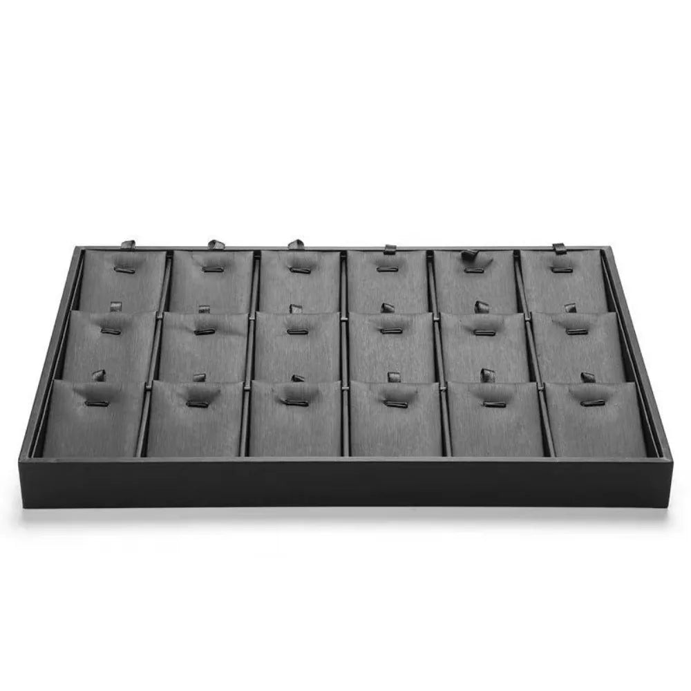 Stackable Jewelry Display Tray Multi Compartments Flat Bottom Bracelets Storage Organizer Wear-resistant Waterproof