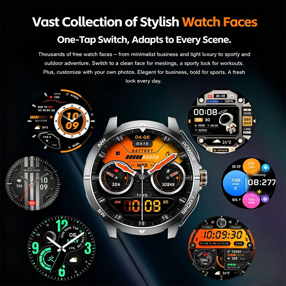 2026 2 In 1 TWS Headset Smart Watch 1.43" Earphones Music Smartwatch Women Men Sport Fitness Heart Rate Health Tracker Watches