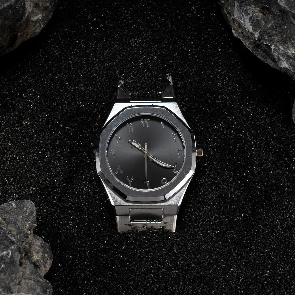 Fashion Luxury Casual Watch For Men Arabic Numeral Dial Stainless Steel Band Waterproof Men's Wristwatch