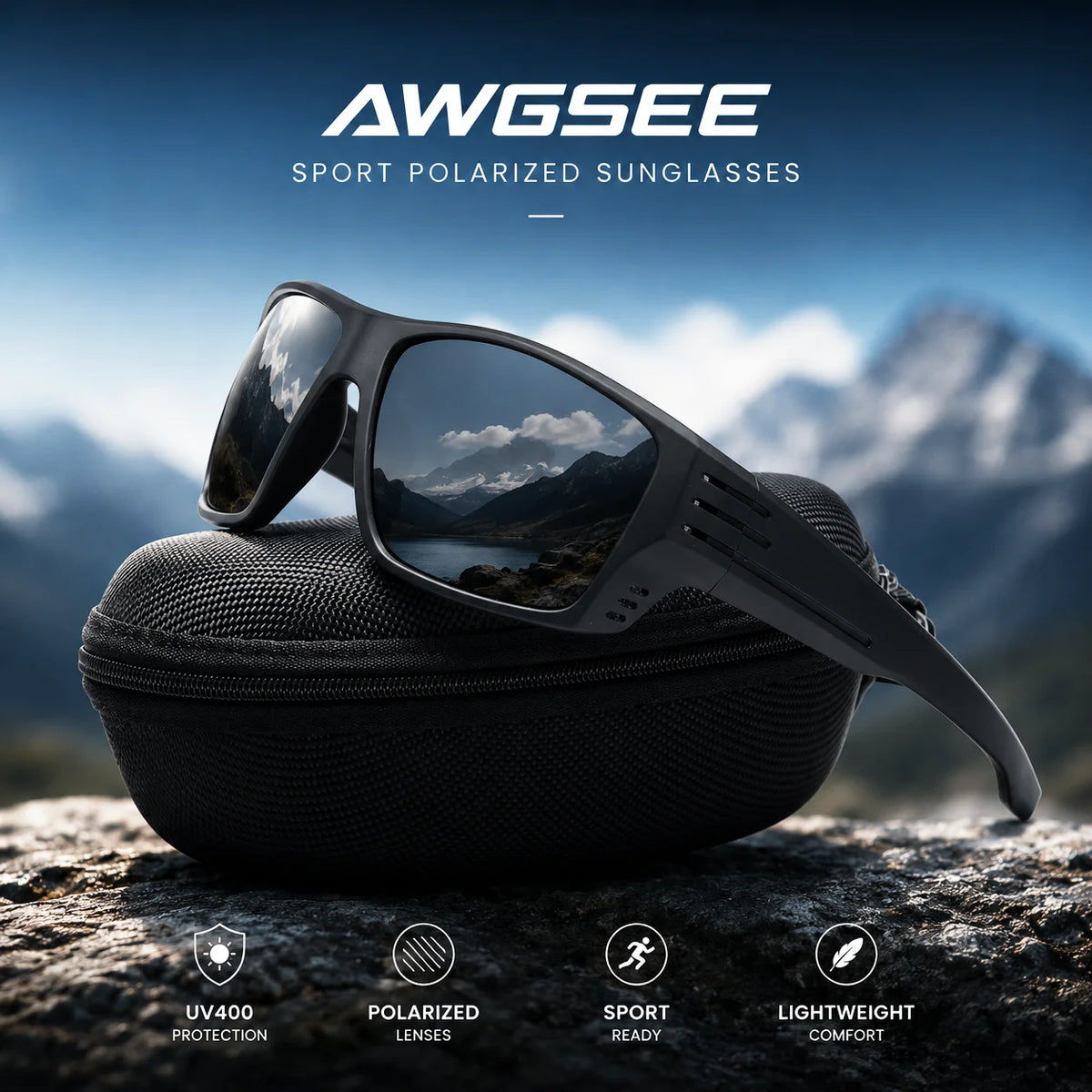 Luxury Polarized Sports Sunglasses for Men Women UV400 Protection Sunglasses in Gift-Ready Packaging Perfect for Driving Cycling