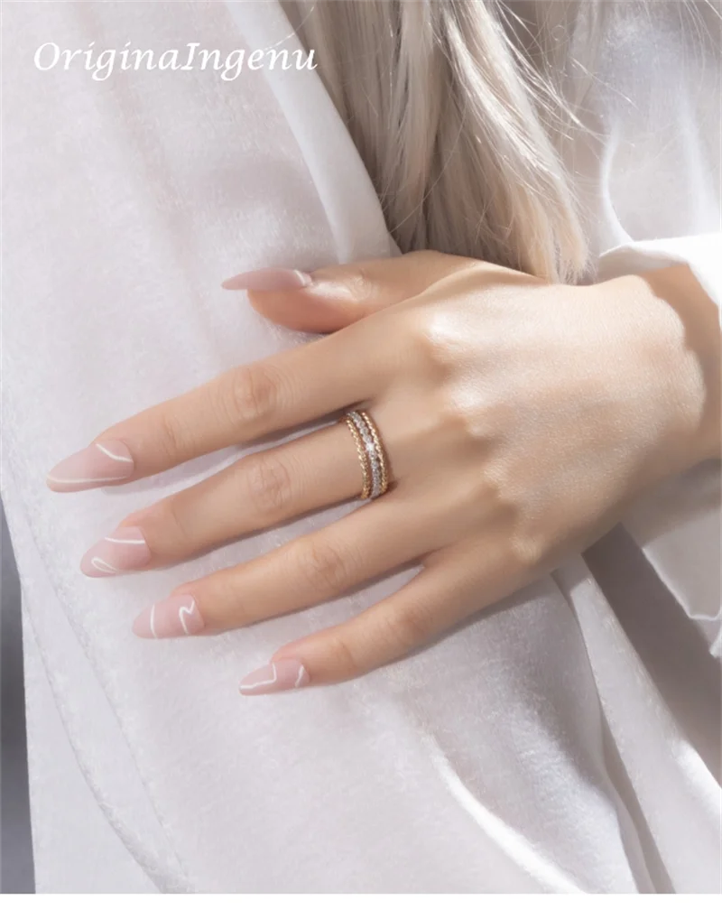 Set of 3 Gold Filled Stacking Ring Handmade Zircon Tarnish Resistant Jewelry Dainty Jewelry Boho Minimalism Ring for Women