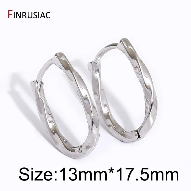 Multi Style Elegant Hoop Earrings For Women Fashion 18K Gold Plated Brass Drop Earrings Wedding Engagement Jewelry Party Gift