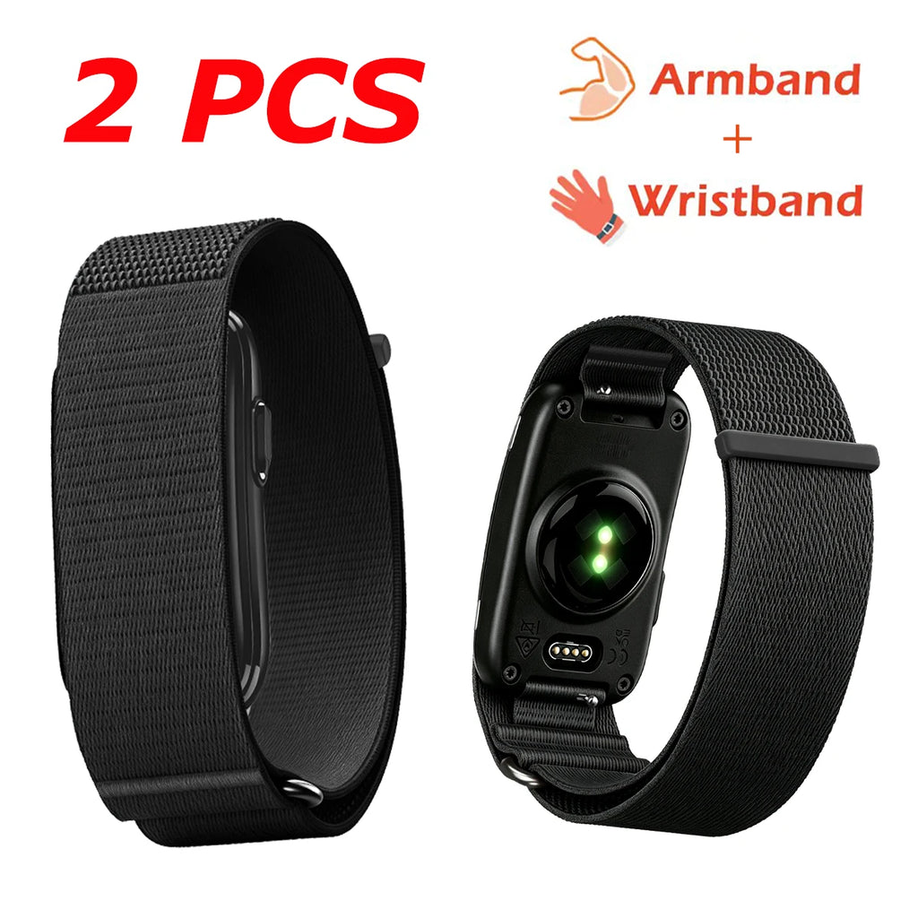 For Garmin CIRQA Smart Band Bicep Armband Sport Fitness Tracker Nylon Woven Breathable Watch Band Adjustable Wrist Loop Strap