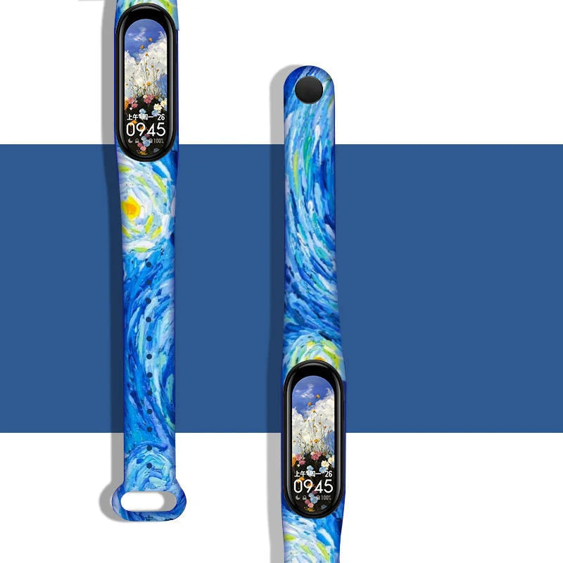 Wristband Bracelet Watchband 4 3 For Mi Band10 9 8 Bracelet Millet Strap Band MiBand 7 6 5 Smart Wriststrap Printing Accessories