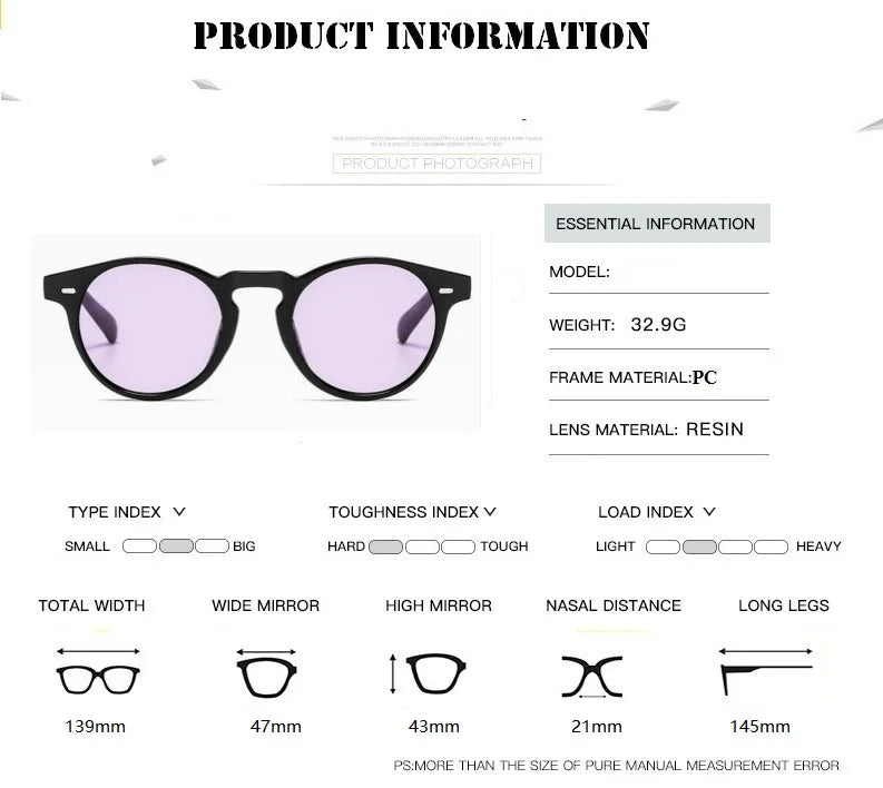 2024 Round Sunglasses Men Brand  Vintage Small Sun Glasses Ladies Glasses Women  Luxury Designer Eyeglasses UV400