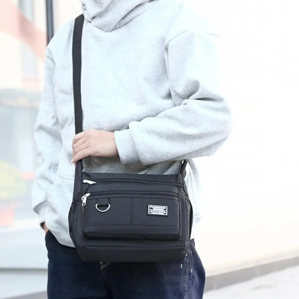Mens Crossbody Bag Single Shoulder Bags Big Capacity Multi-Pockets Storage Bag Fashion Handbag Business Crossbody Bags