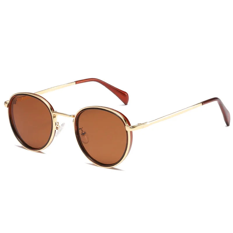 Round Frame Metal Sunglasses UV Protection Men Summer Women Retro Classic Stream Premium Sports T195