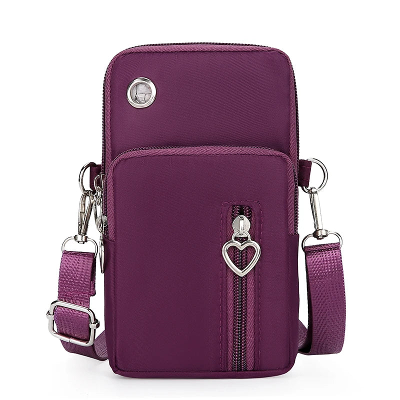 Compact Crossbody Purse for Women – Holds Phone, Cards & Cash, Slim Nylon Sling Bag for Travel & Everyday Use