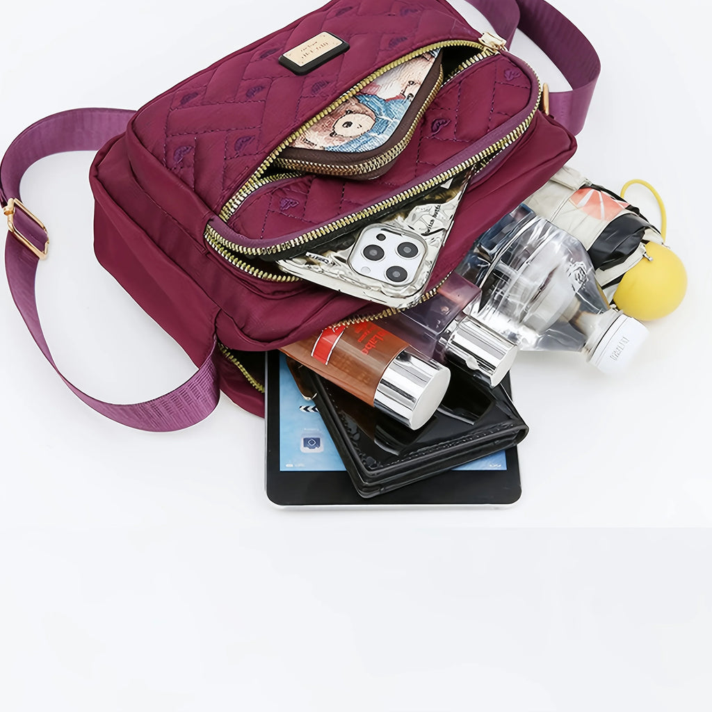 Women's Fashion Crossbody Bag Multi Layer Shoulder Bag Stylish Wallet Purse for Ladies