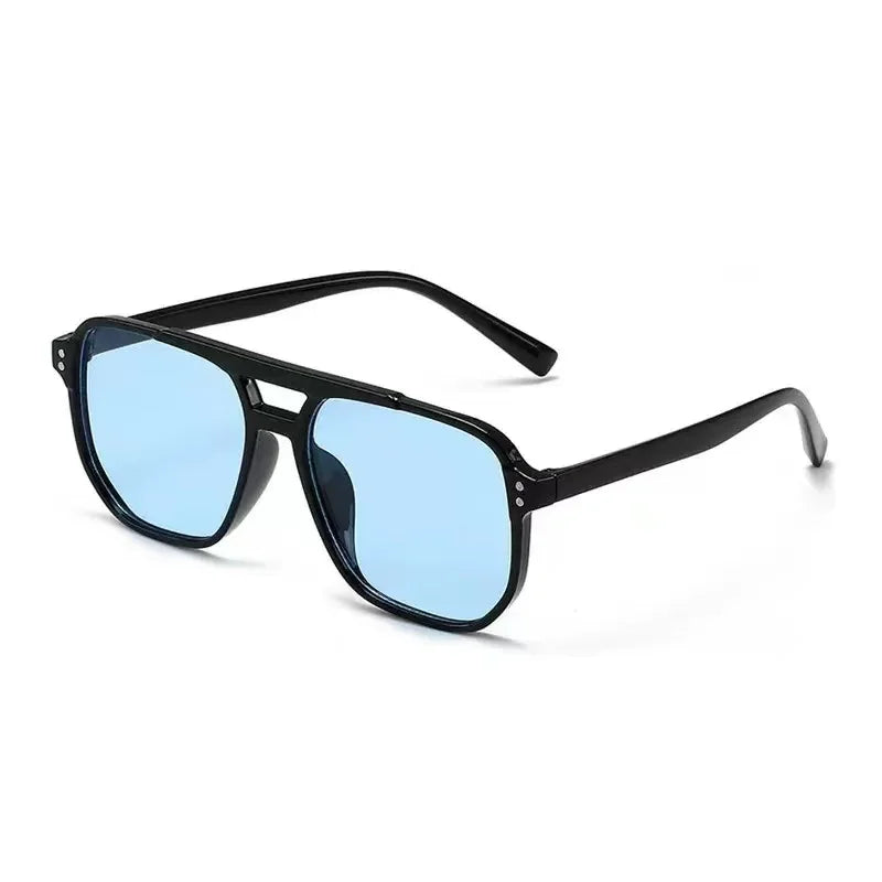 Vintage Men Women Big Sunglasses Men Square Shades Brand Designer Unisex Sun Glasses Black Lense Male Female Sunglasses UV400