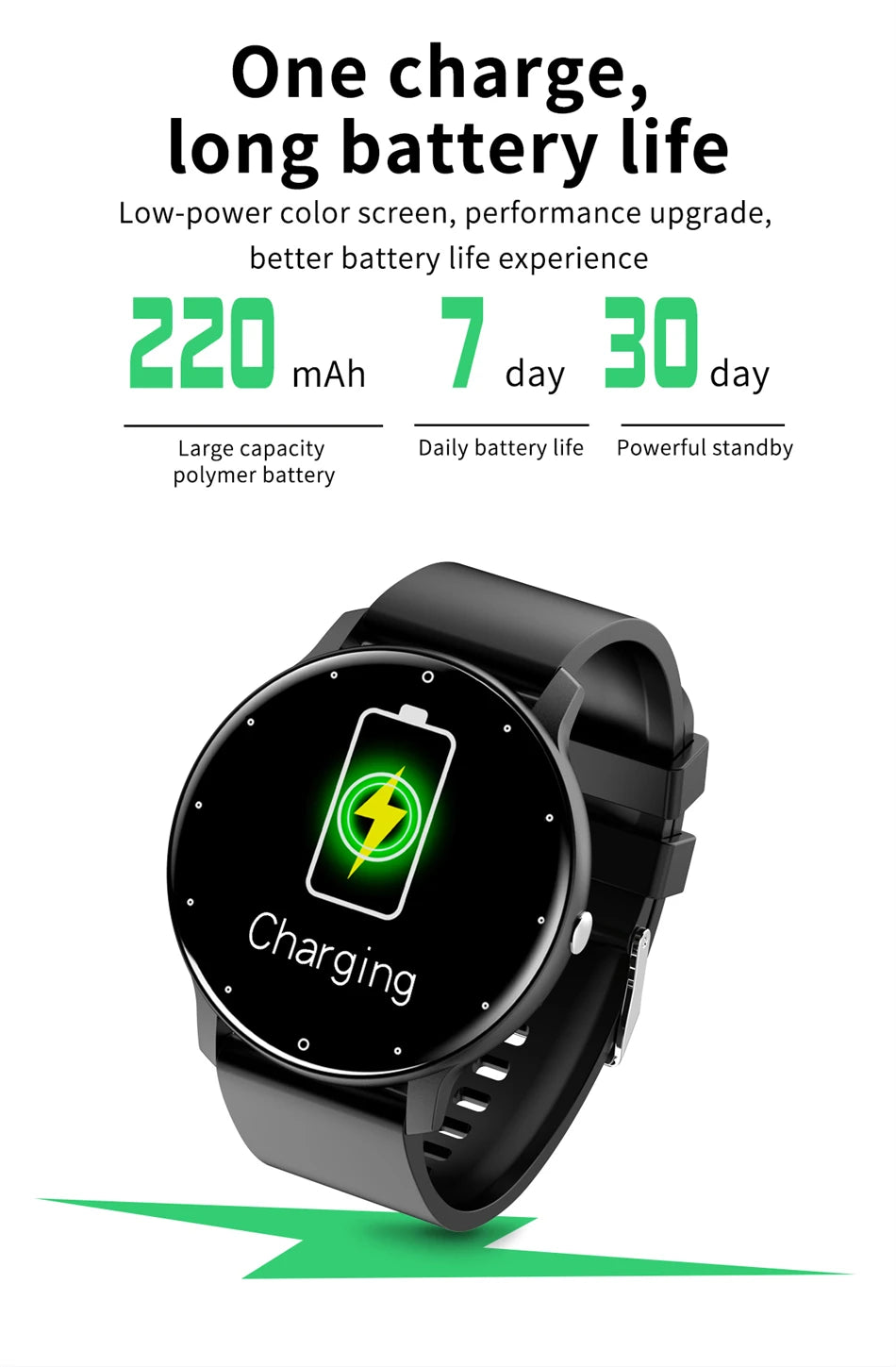 LIGE Smart Watch Women Men Full Touch Screen Bluetooth Call Smartwatch Waterproof Sports Fitness Tracker Watches for Android iOS