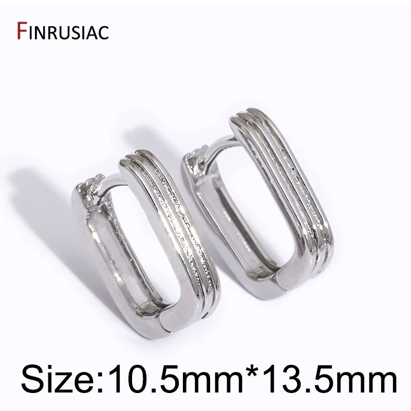 Multi Style Elegant Hoop Earrings For Women Fashion 18K Gold Plated Brass Drop Earrings Wedding Engagement Jewelry Party Gift