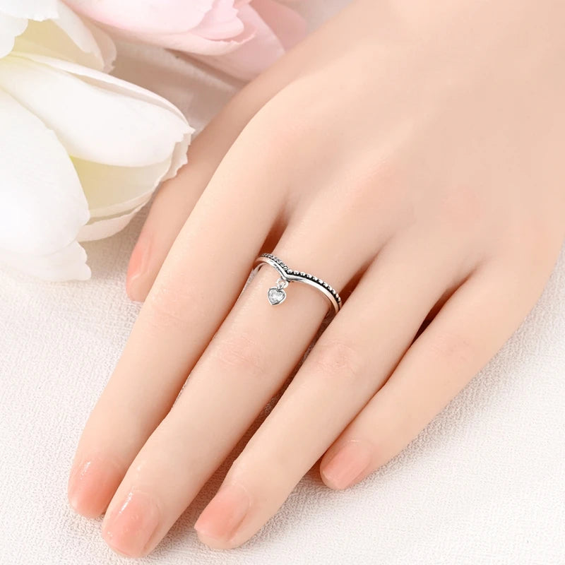 New Original 925 Sterling Silver Rings Stackable Infinite Silver Zircon Ring For Women Wedding Anniversary Birthday Jewelry Gift
