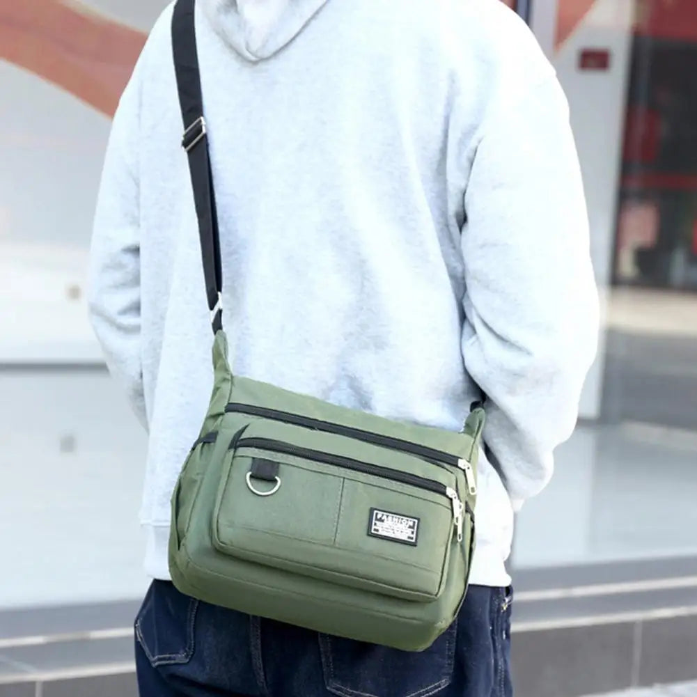Mens Crossbody Bag Single Shoulder Bags Big Capacity Multi-Pockets Storage Bag Fashion Handbag Business Crossbody Bags