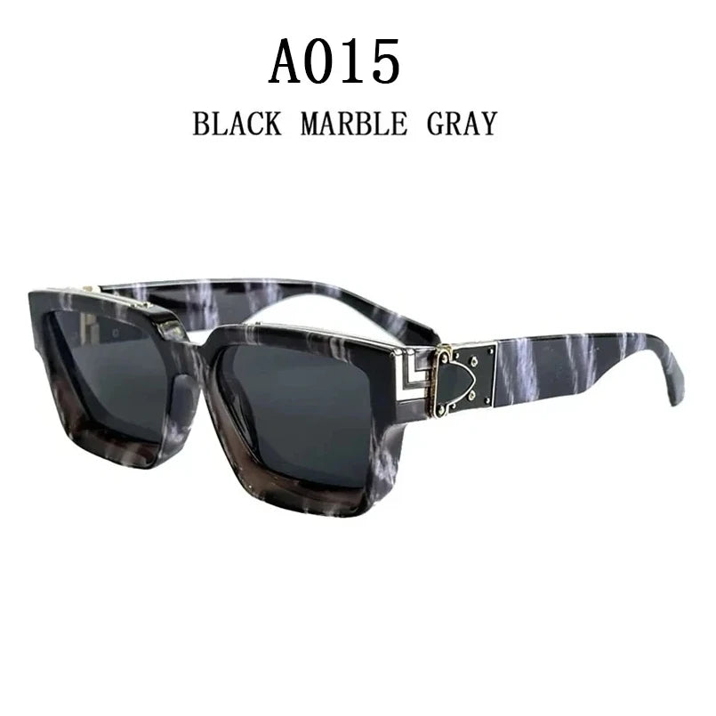 Millionaire Sunglasses For Men Vintage Square Fashion Glasses Luxury Retro Sunglasses Women Trending Punk Gafas De Sol Lentes