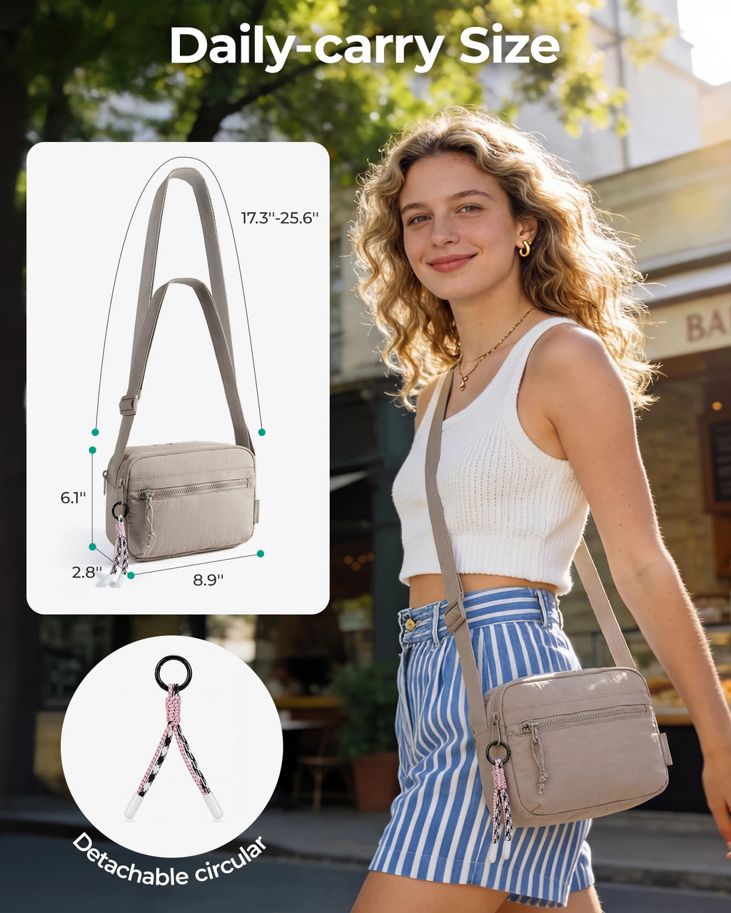 BAGSMART Cross Body Purse Small Crossbody Bags for Women Travel Purse Casual Shoulder Handbag Wallet
