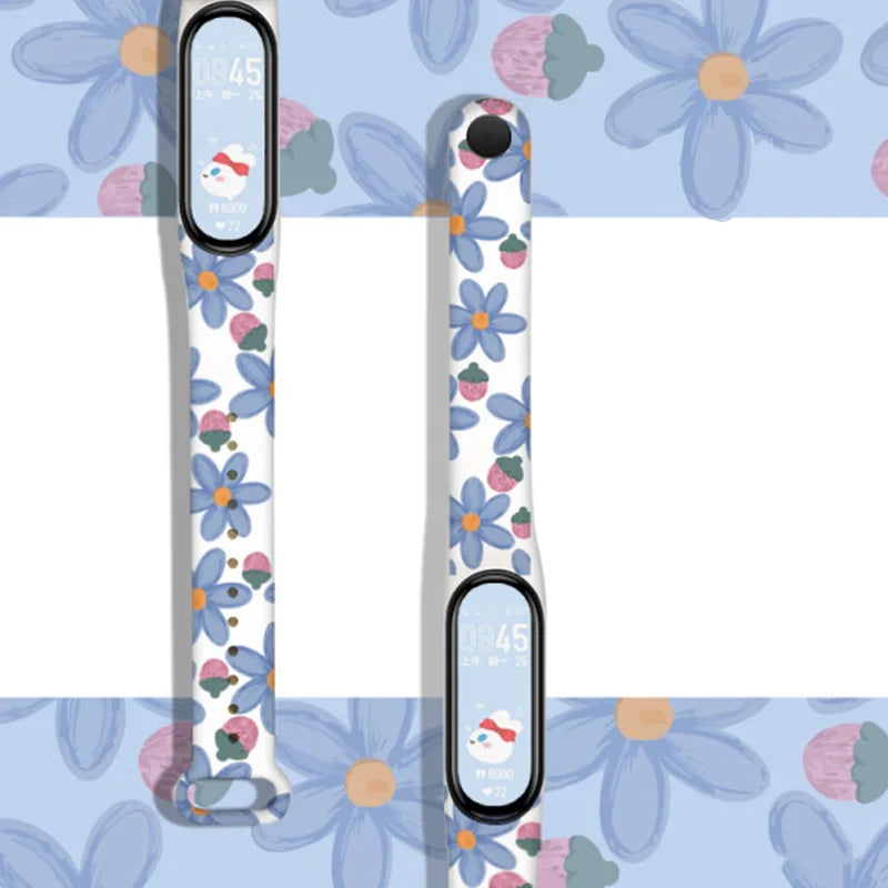 Wristband Bracelet Watchband 4 3 For Mi Band10 9 8 Bracelet Millet Strap Band MiBand 7 6 5 Smart Wriststrap Printing Accessories