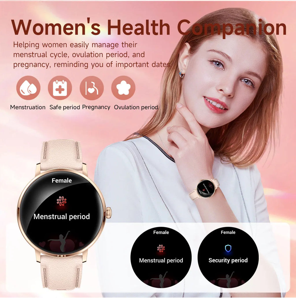 2026 Model of Military-Grade Stylish Smartwatch, 1.19-Inch AMOLED Screen, Heart Rate and Blood Oxygen Monitoring, Bluetooth Call