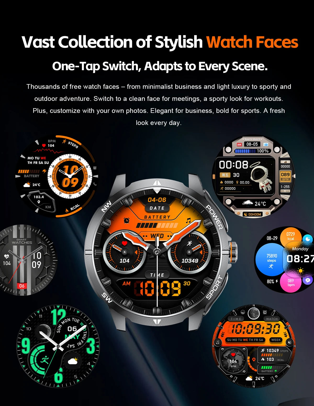 2026 2 In 1 TWS Headset Smart Watch 1.43" Earphones Music Smartwatch Women Men Sport Fitness Heart Rate Health Tracker Watches